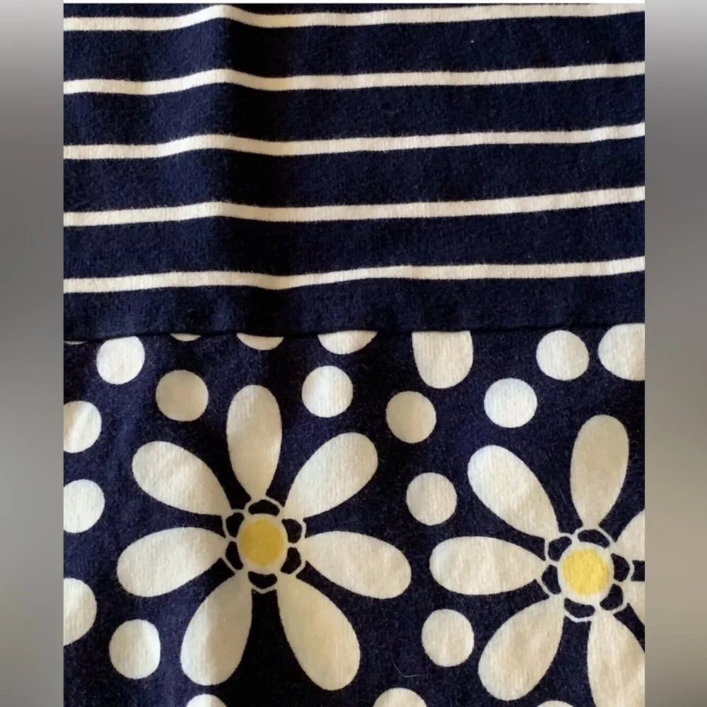 Gymboree girls size 7 long sleeve dress navy daisy